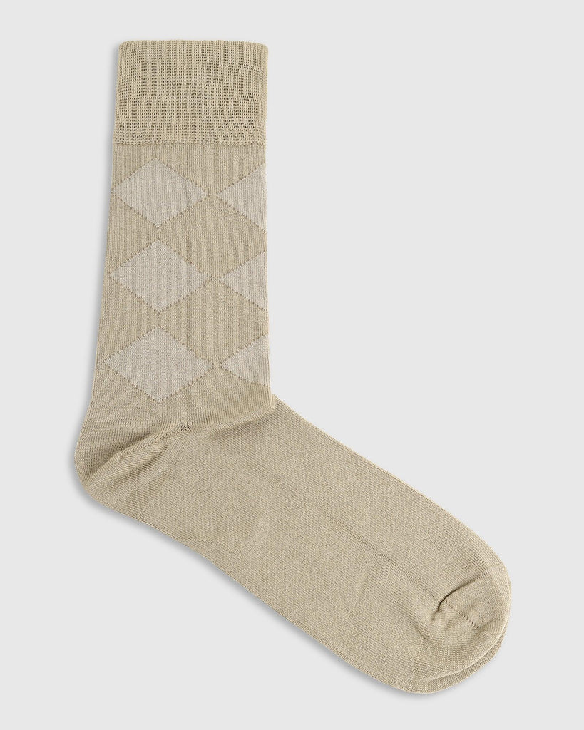 Cotton Beige Textured Socks - Run