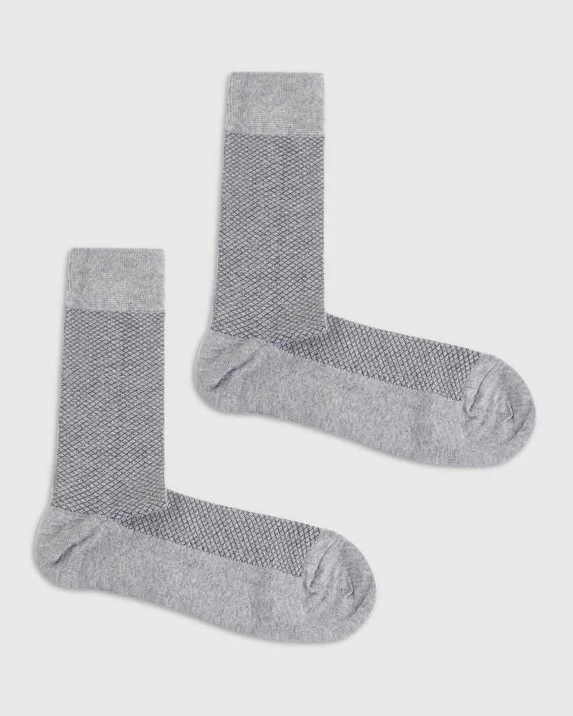 Cotton Grey Textured Socks - Rexburg