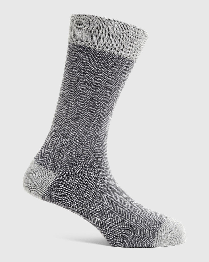 Cotton Grey Textured Socks - Rio