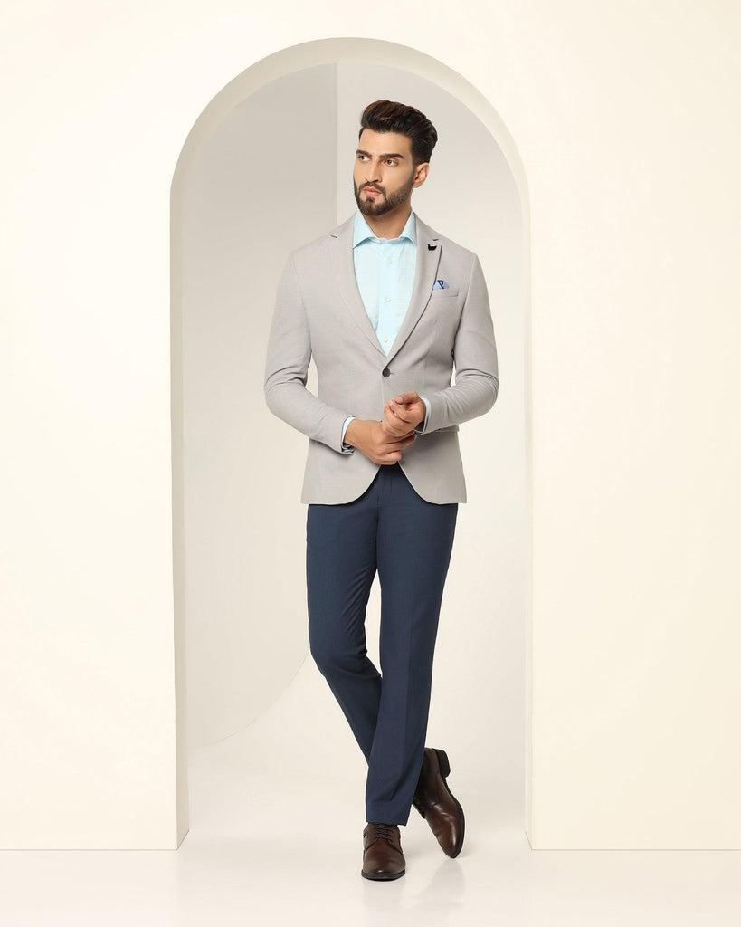 Formal Grey Textured Blazer - Jesse