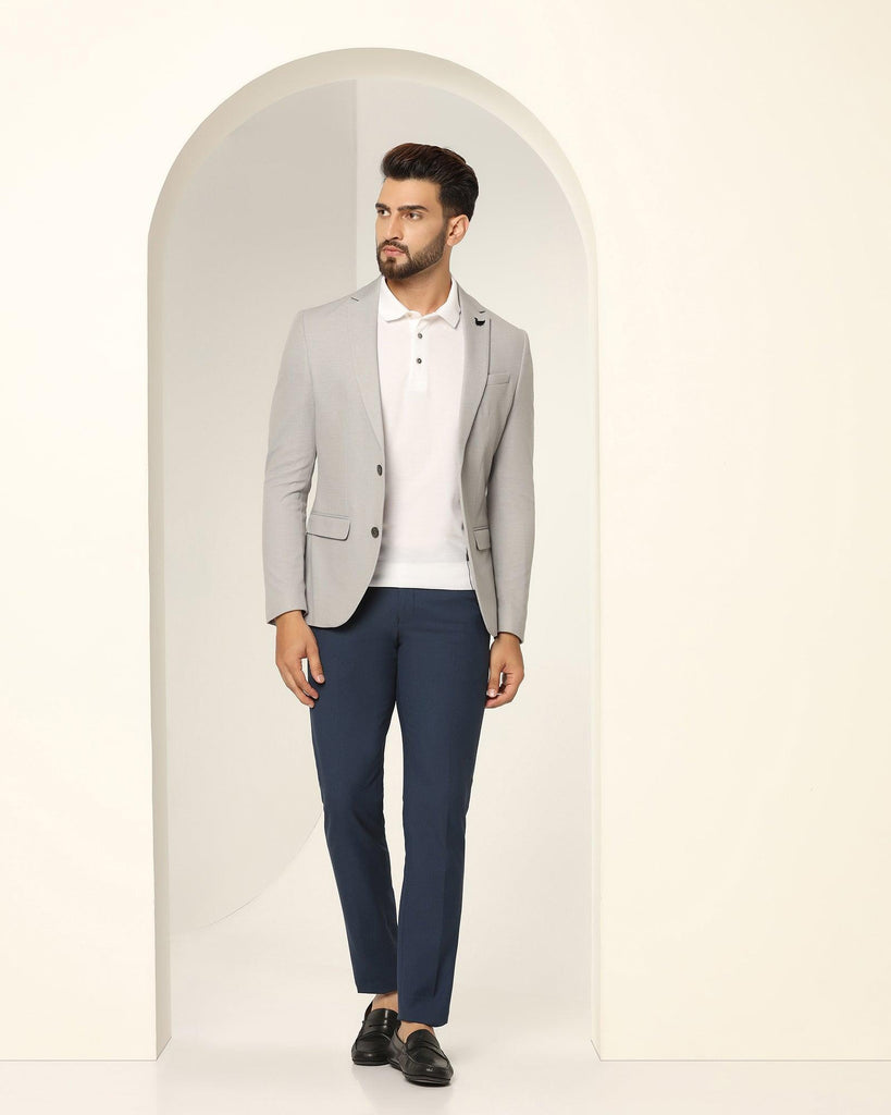 Formal Grey Textured Blazer - Jesse