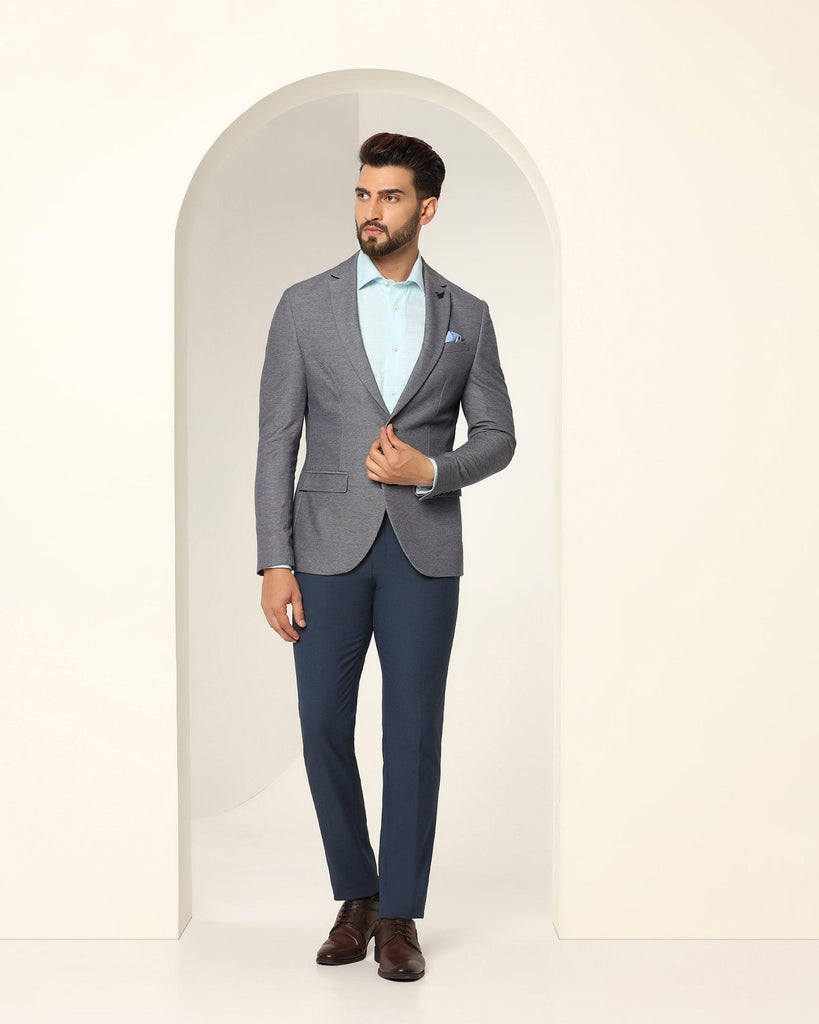 Formal Navy Textured Blazer - Jesse