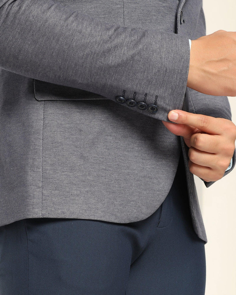 Formal Navy Textured Blazer - Jesse