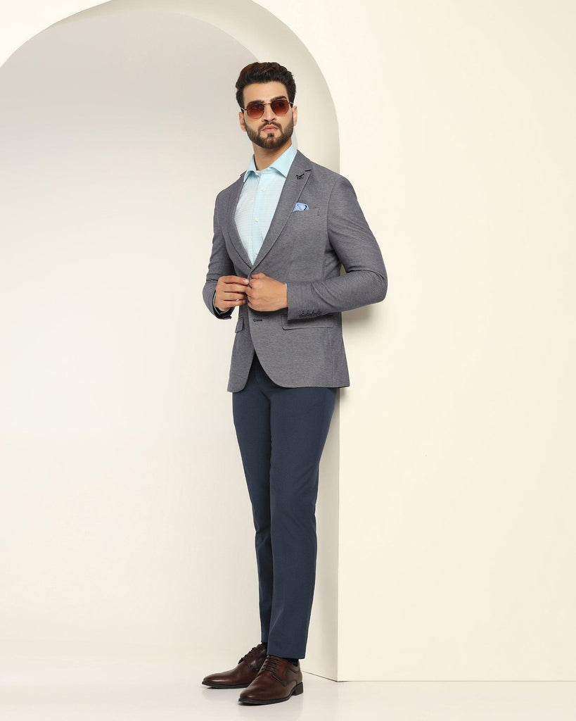 Formal Navy Textured Blazer - Jesse