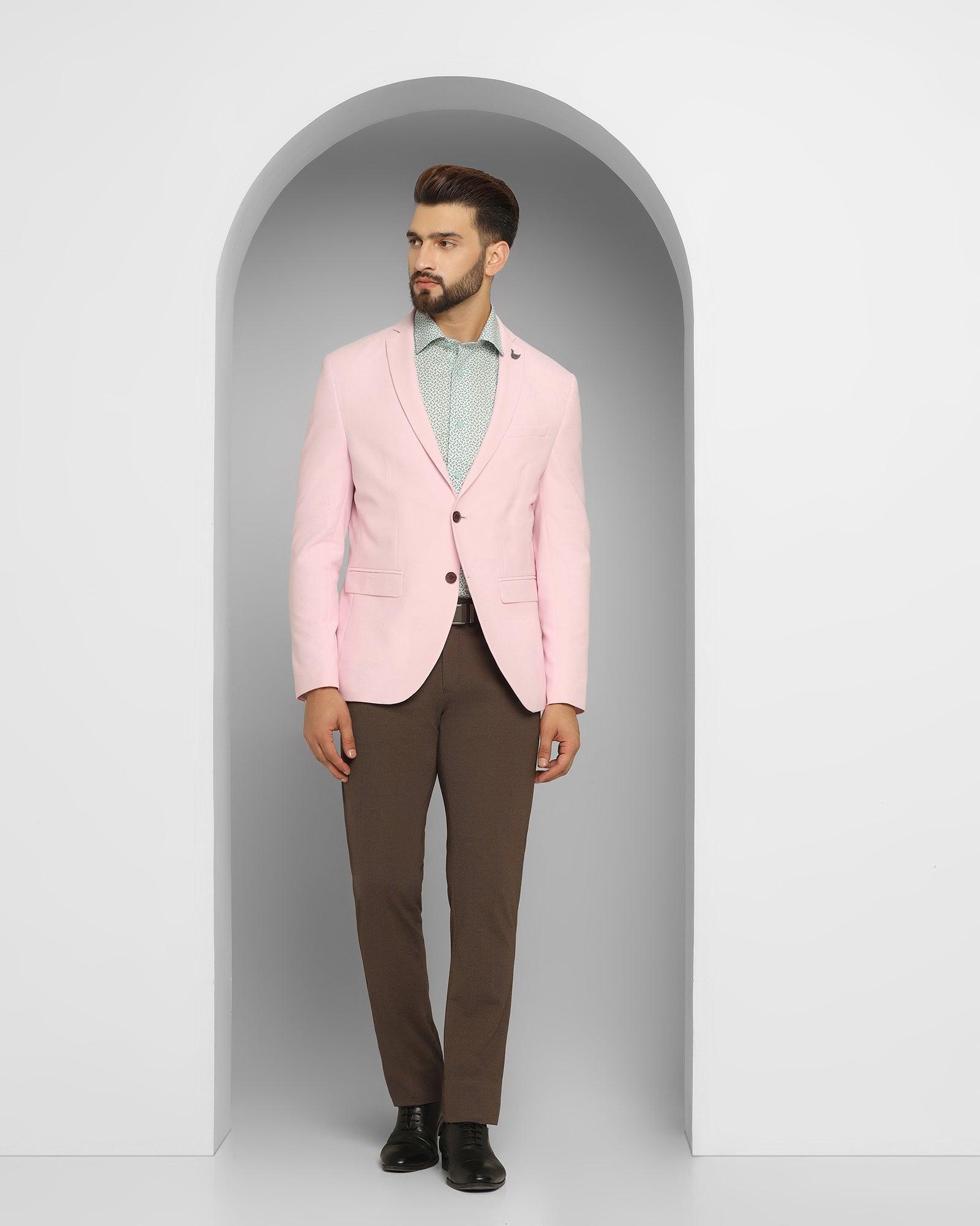 Formal Pink Textured Blazer - Andres