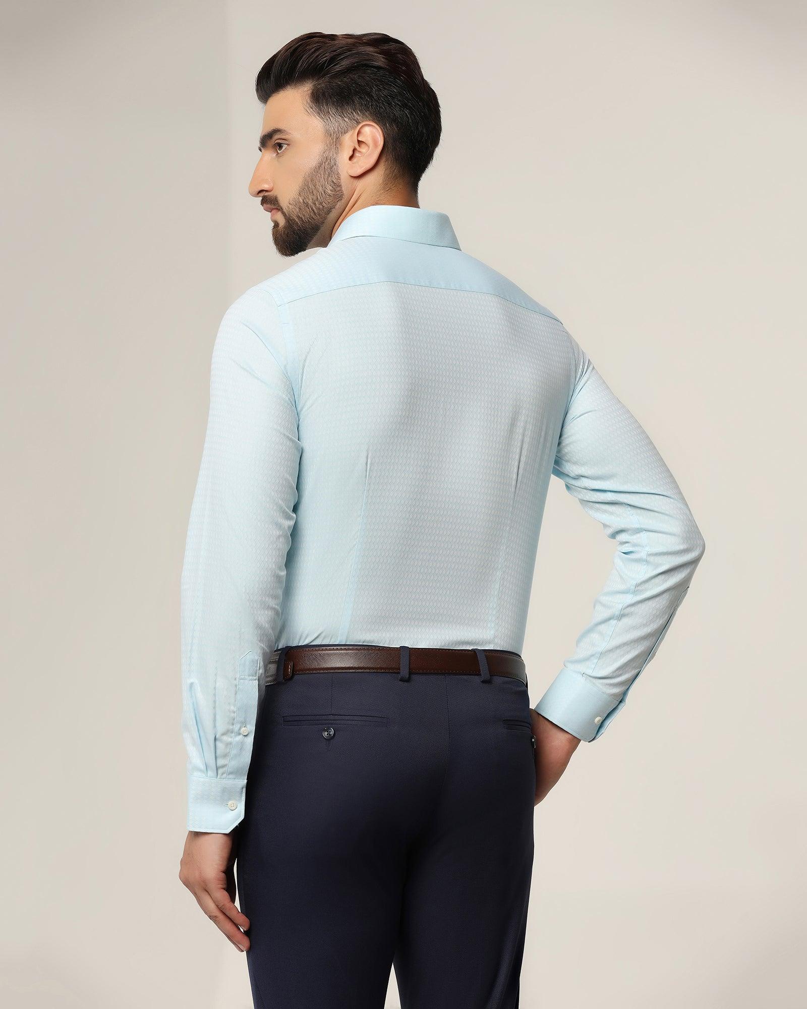 Textured Formal Shirt In Aqua (Greet) - Blackberrys