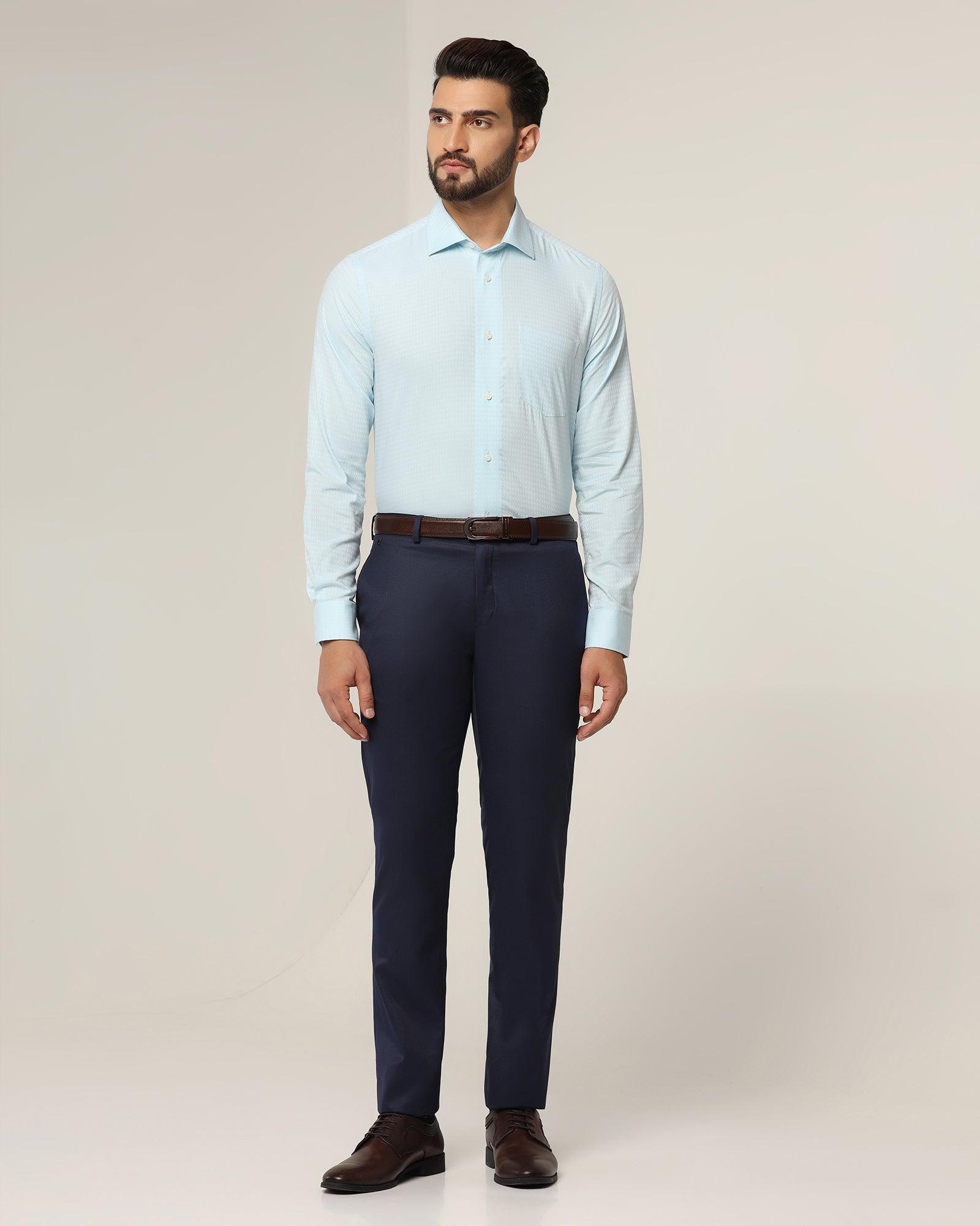 Textured Formal Shirt In Aqua (Greet) - Blackberrys