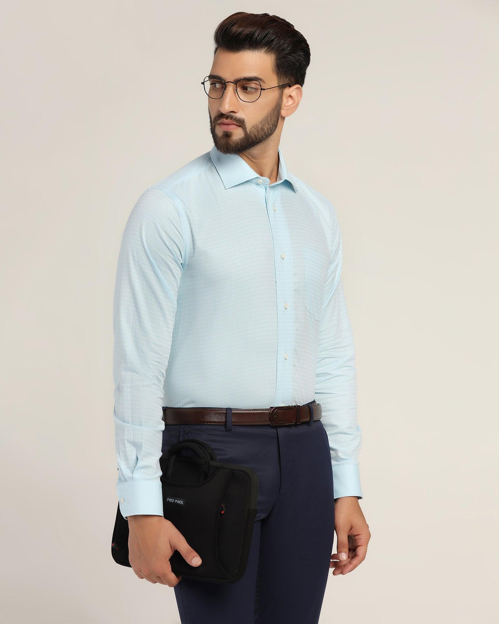 Textured Formal Shirt In Aqua (Greet) - Blackberrys