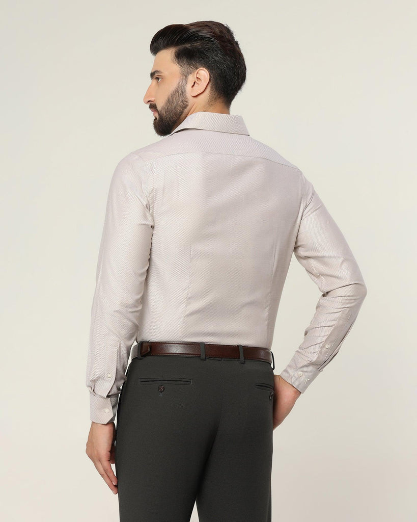 Formal Beige Textured Shirt - Lance