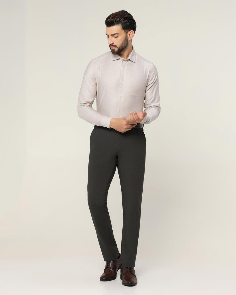 Formal Beige Textured Shirt - Lance