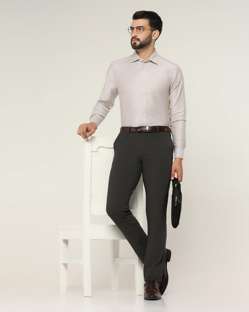 Formal Beige Textured Shirt - Lance