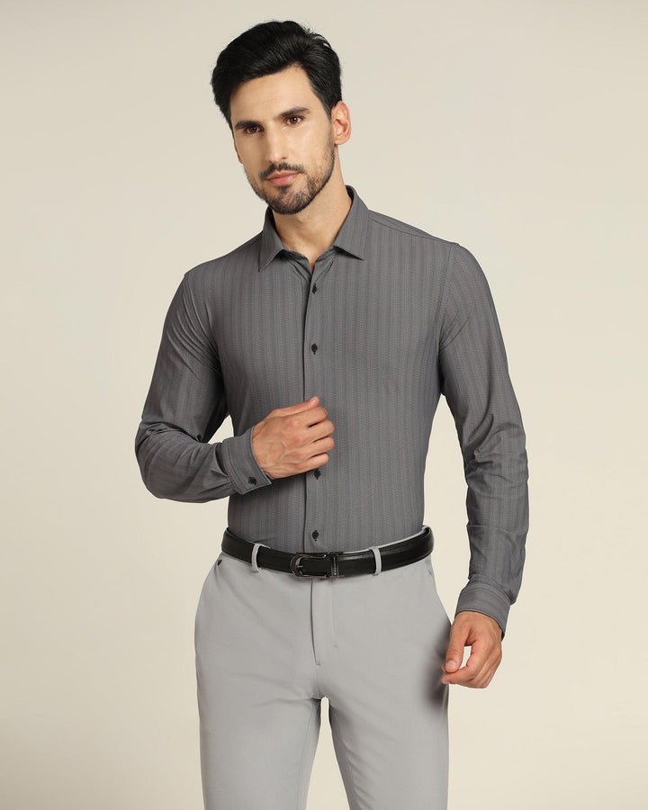 TechPro Formal Black Textured Shirt - Elliot