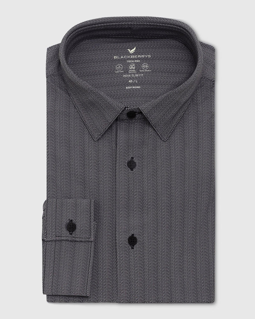 TechPro Formal Black Textured Shirt - Elliot