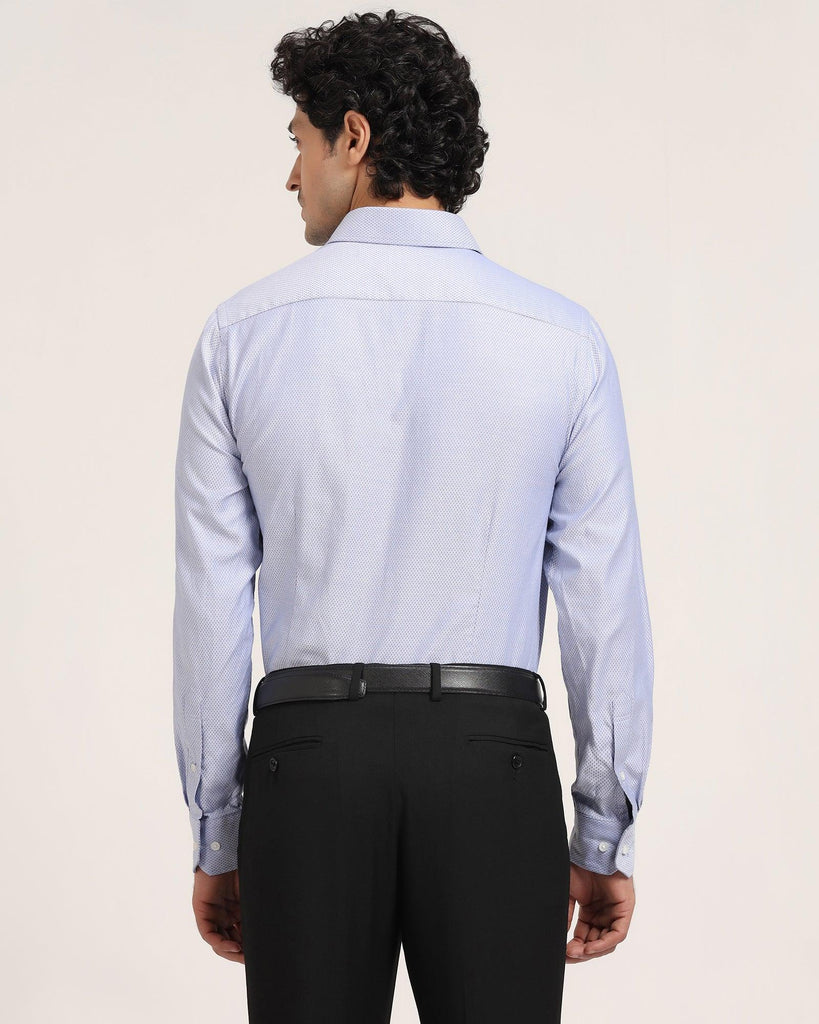 Formal Blue Textured Shirt - Lance