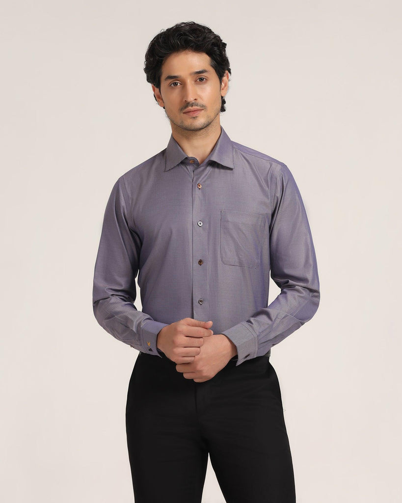 Luxe Formal Brown Textured Shirt - Rodolf