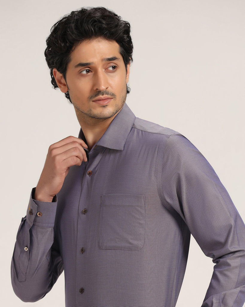 Luxe Formal Brown Textured Shirt - Rodolf