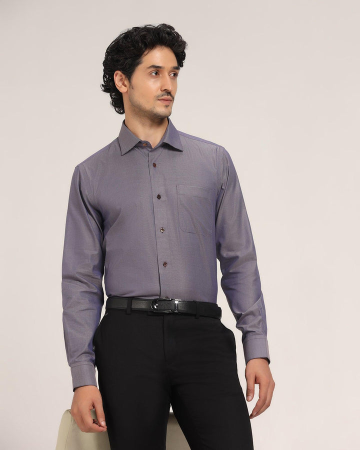 Luxe Formal Brown Textured Shirt - Rodolf