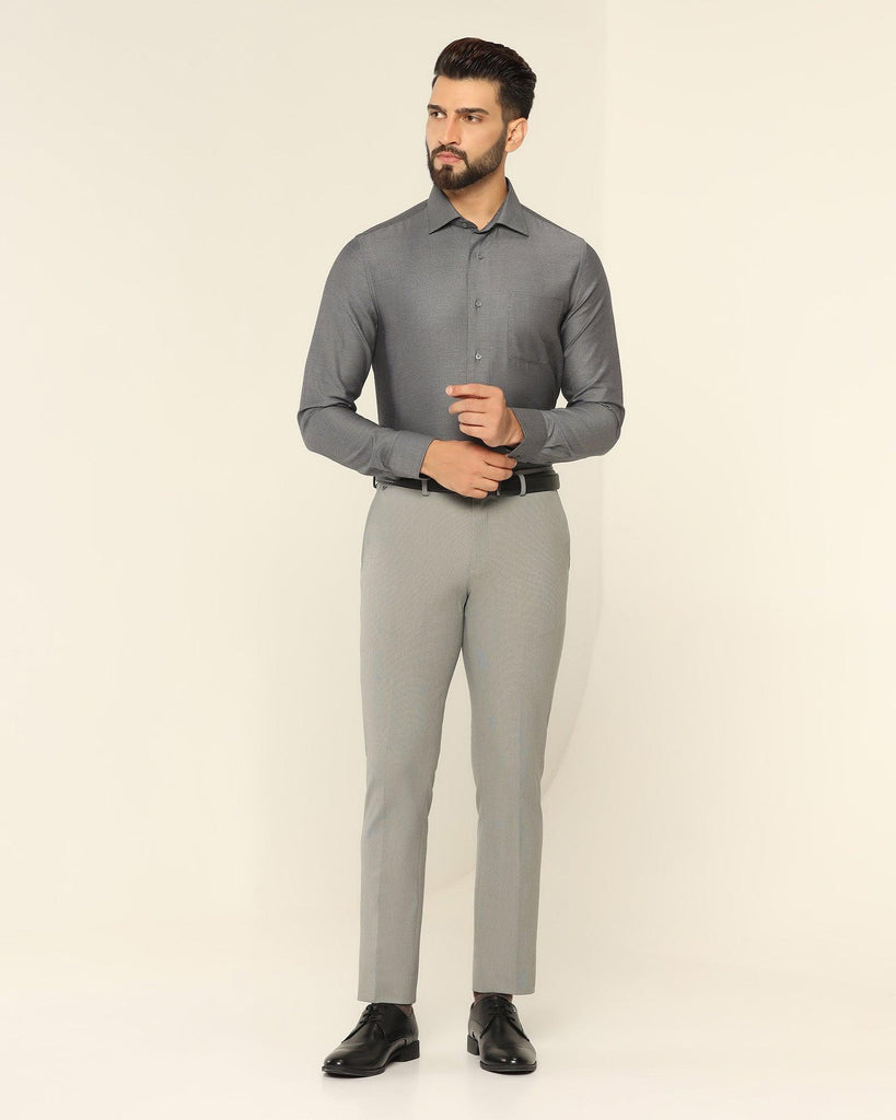 Formal Charcoal Textured Shirt - Quint