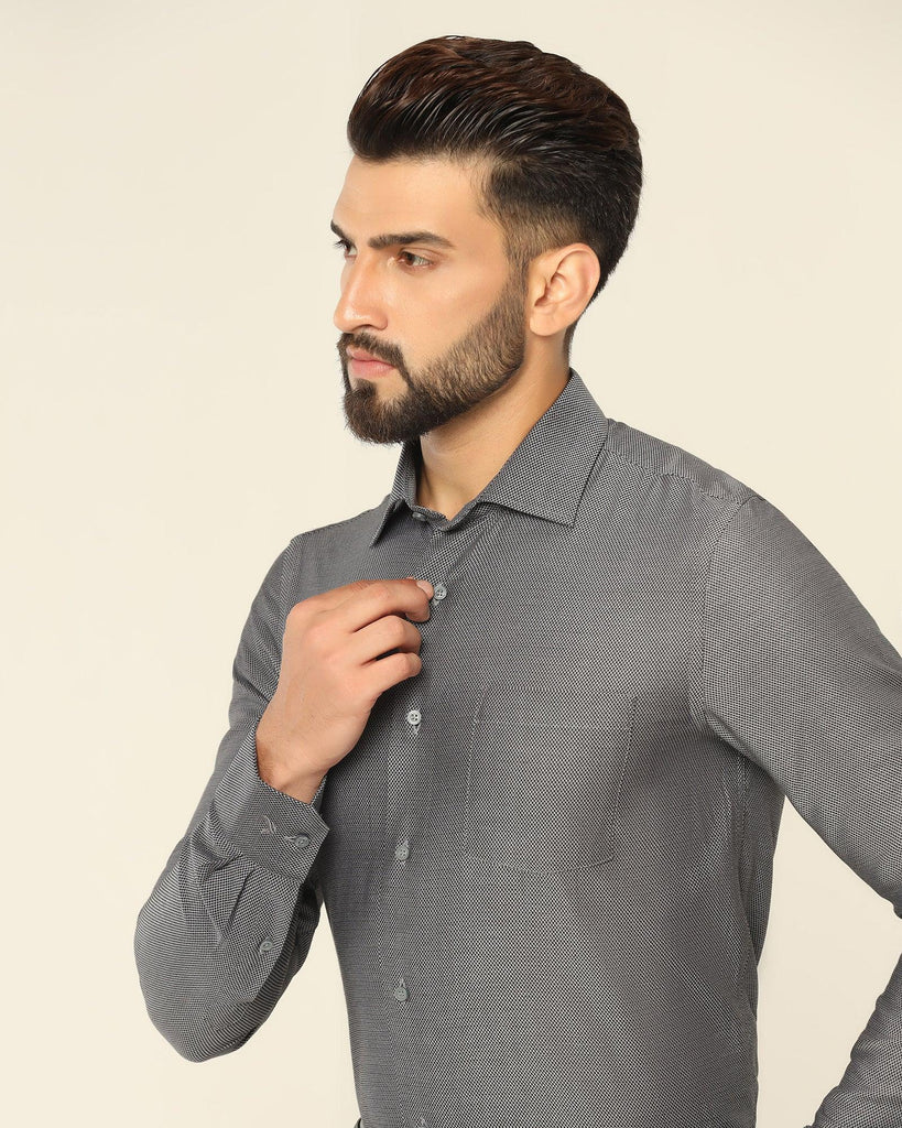 Formal Charcoal Textured Shirt - Quint