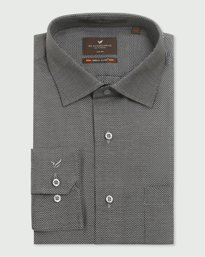 Formal Charcoal Textured Shirt - Quint