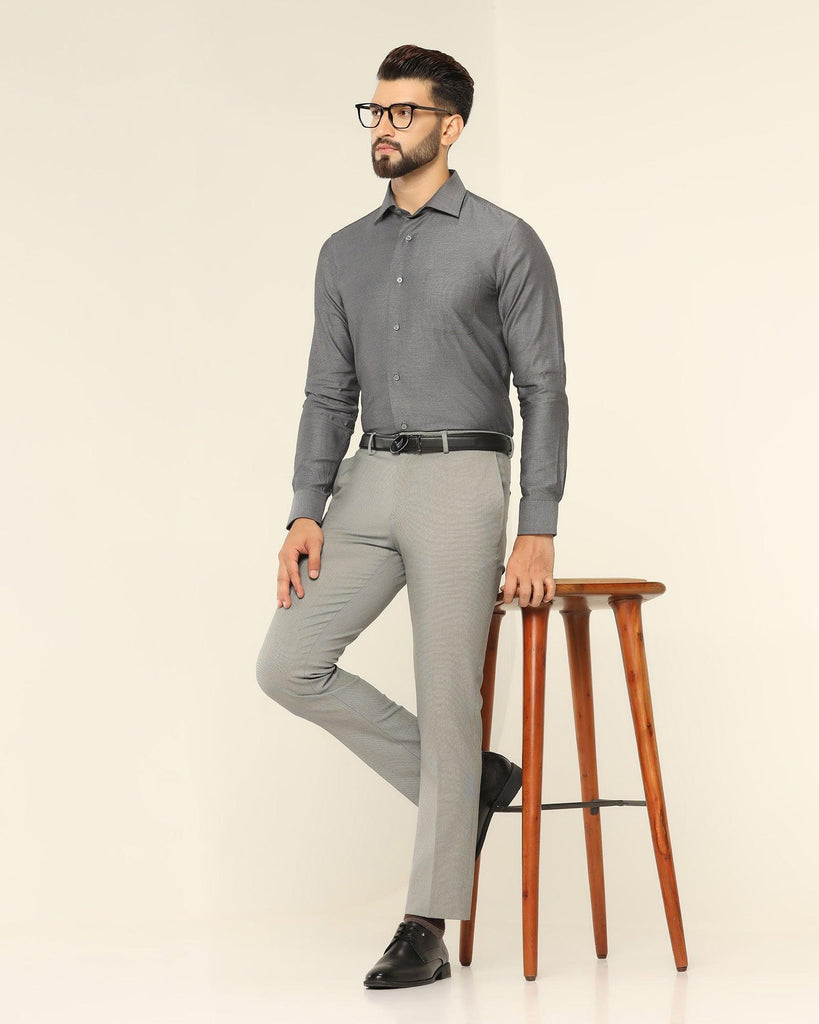 Formal Charcoal Textured Shirt - Quint