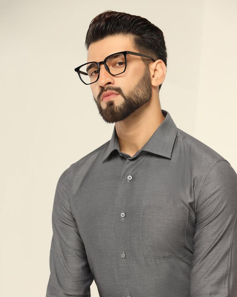 Formal Charcoal Textured Shirt - Quint