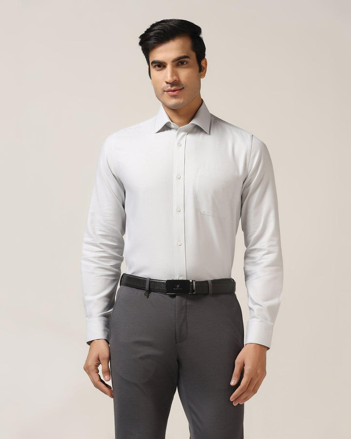 Formal Grey Textured Shirt - Baker