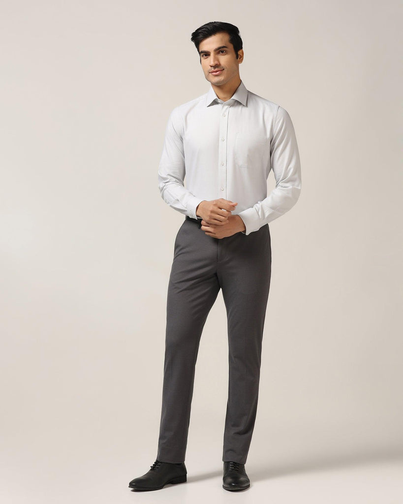 Formal Grey Textured Shirt - Baker