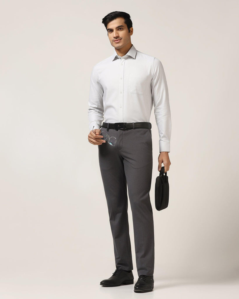 Formal Grey Textured Shirt - Baker