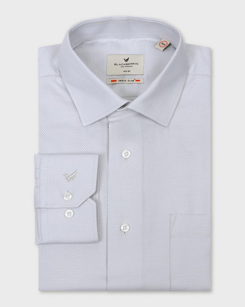 Formal Grey Textured Shirt - Mater