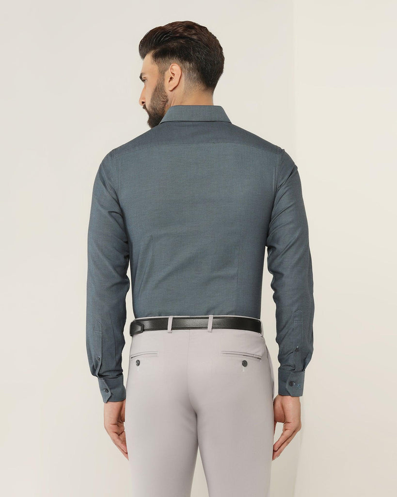 Formal Grey Textured Shirt - Setal