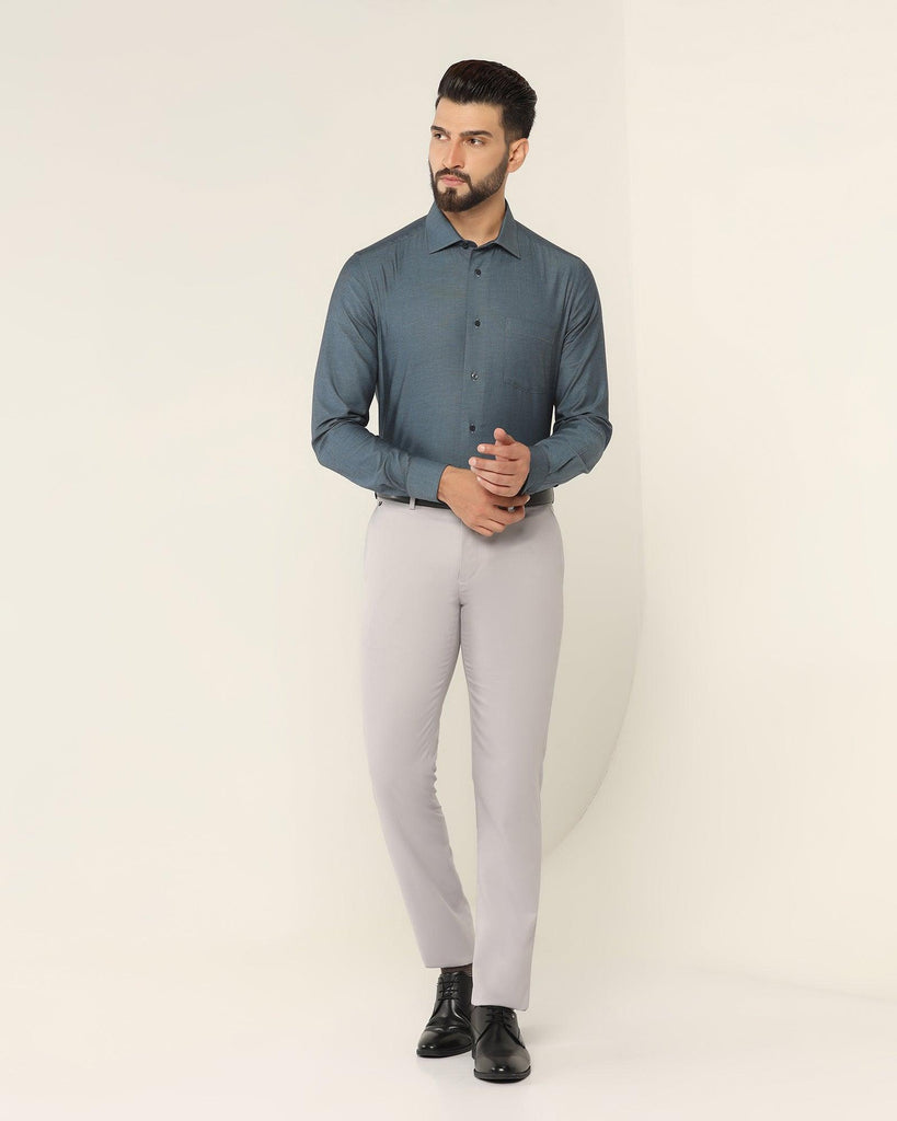 Formal Grey Textured Shirt - Setal