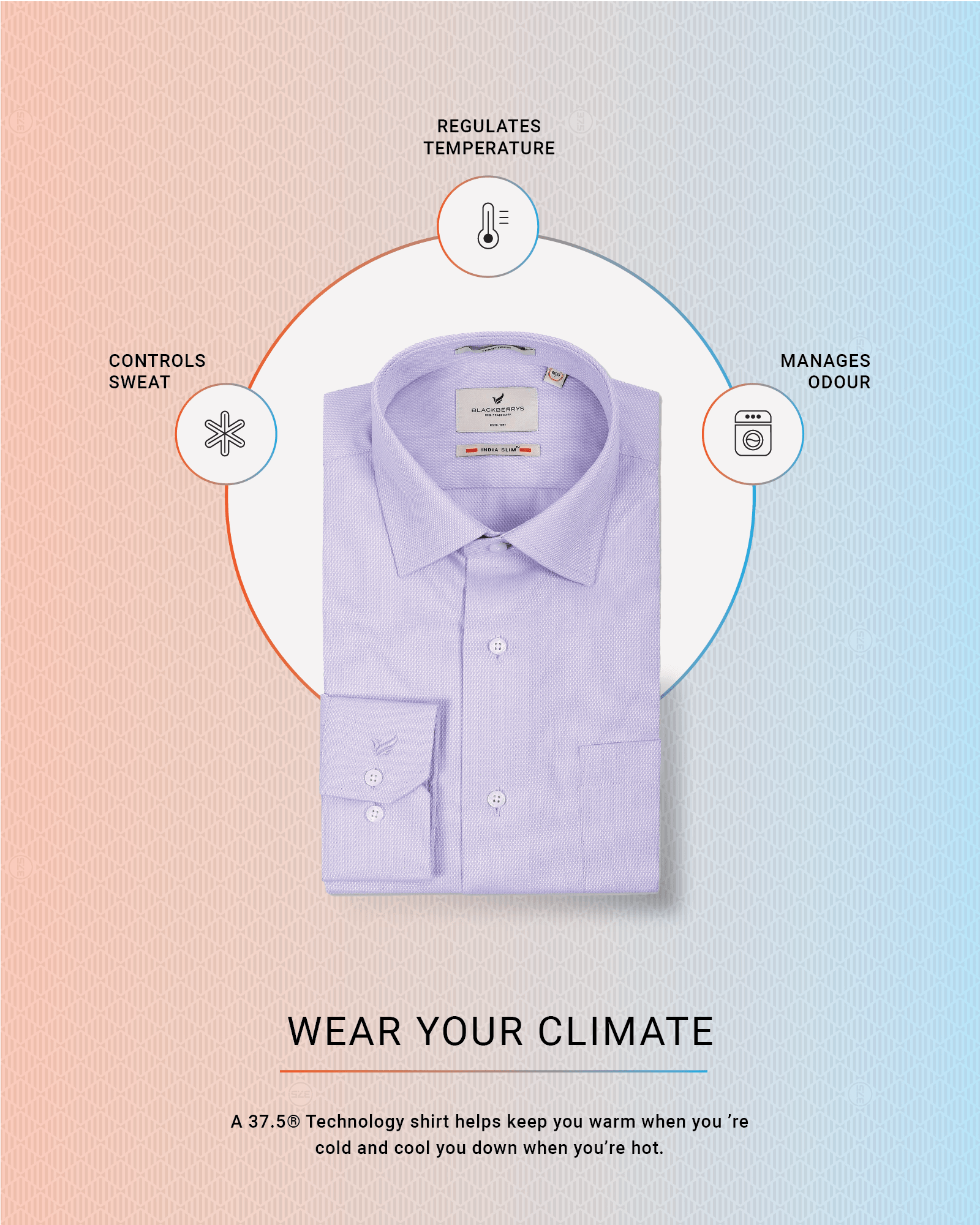 Temptech Formal Lilac Textured Shirt - Dorien
