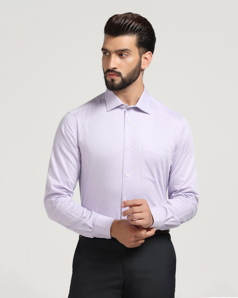 Formal Lilac Textured Shirt - Kwik