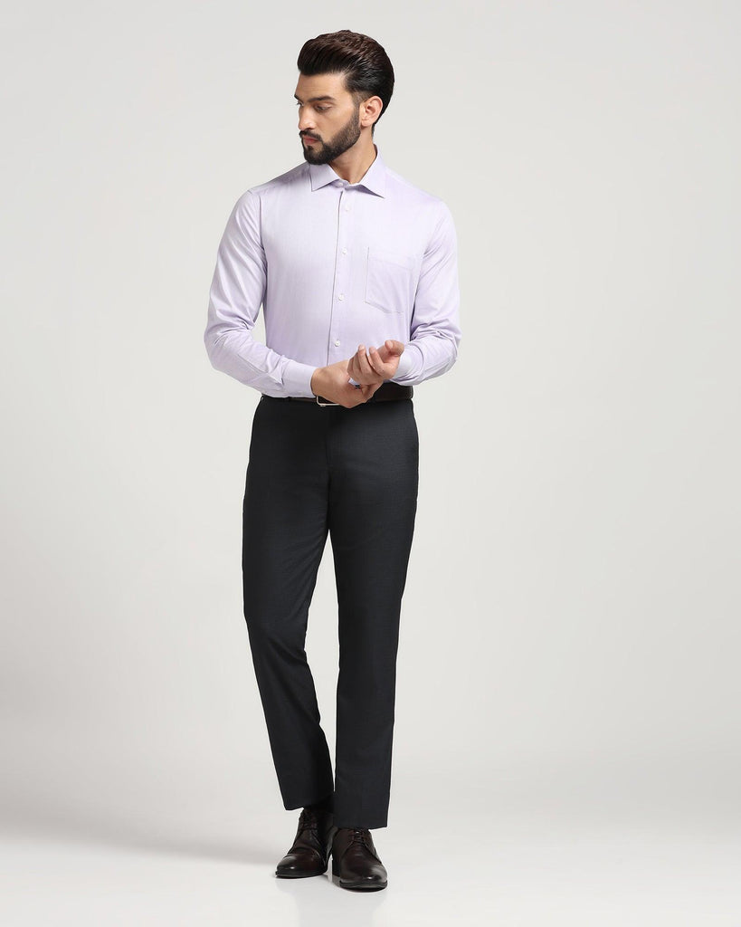 Formal Lilac Textured Shirt - Kwik