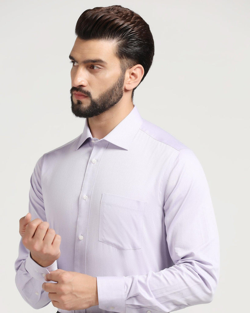 Formal Lilac Textured Shirt - Kwik