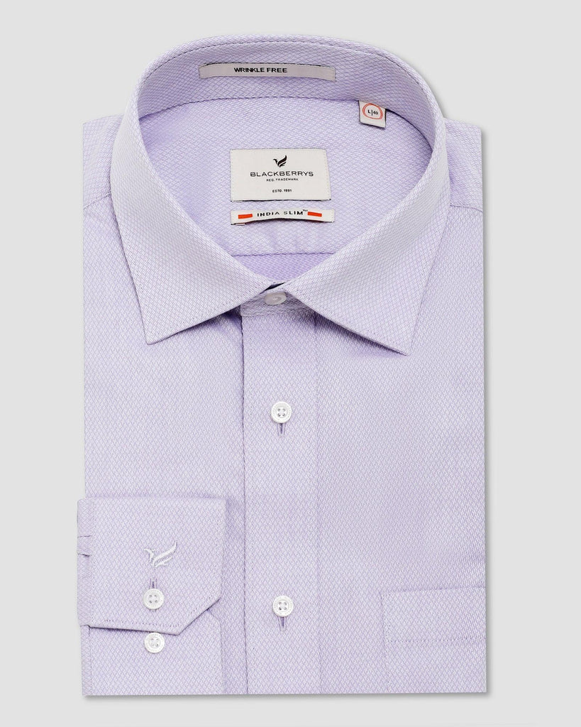 Formal Lilac Textured Shirt - Kwik