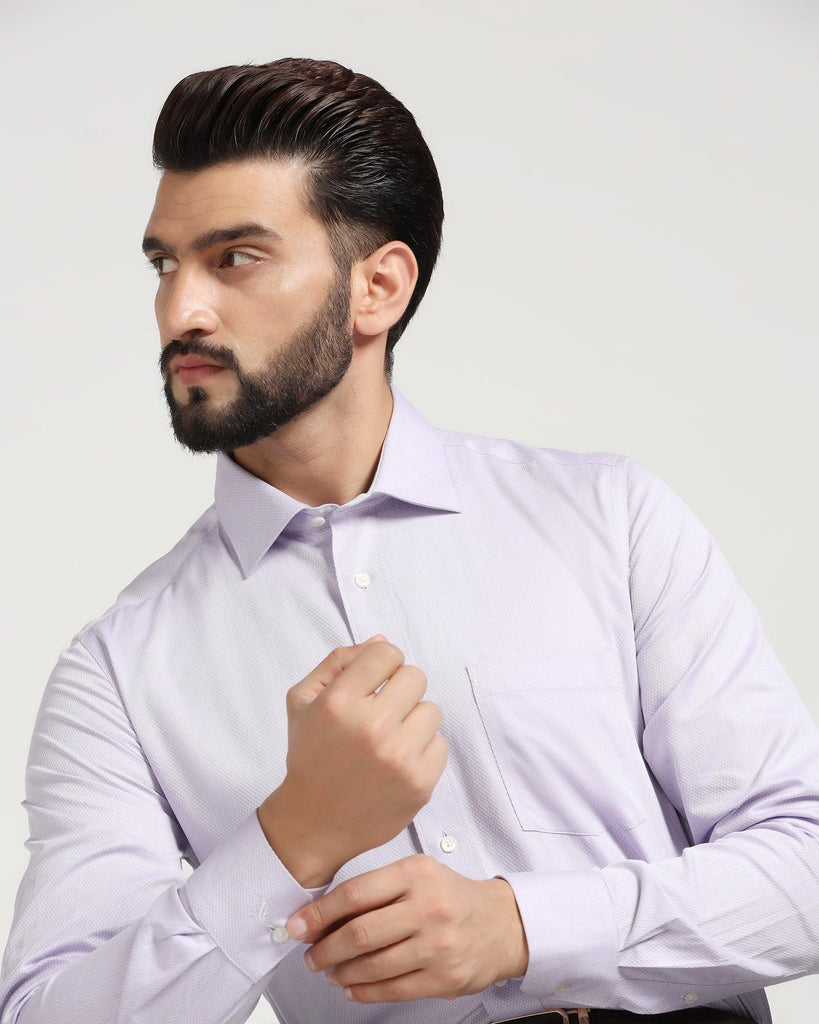 Formal Lilac Textured Shirt - Kwik