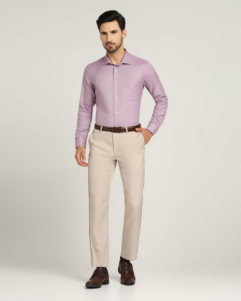 Temp Tech Formal Lilac Textured Shirt - Lavini