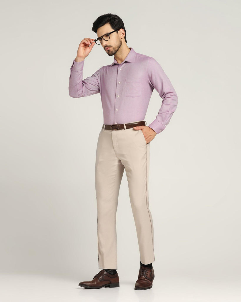 Temp Tech Formal Lilac Textured Shirt - Lavini