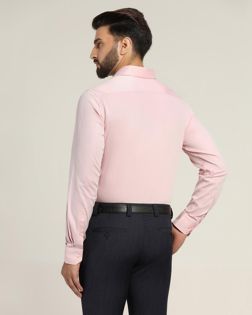 Formal Pink Textured Shirt - Kwik