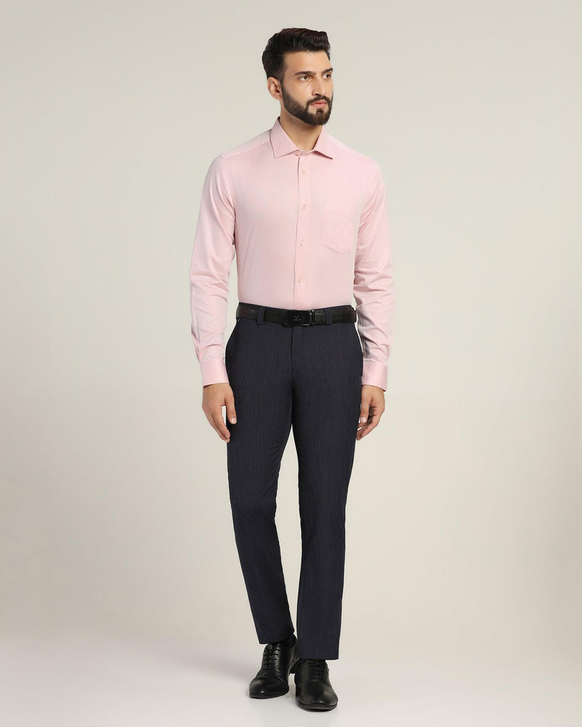 Formal Pink Textured Shirt - Kwik