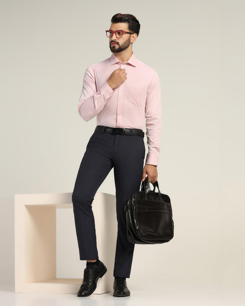 Formal Pink Textured Shirt - Kwik