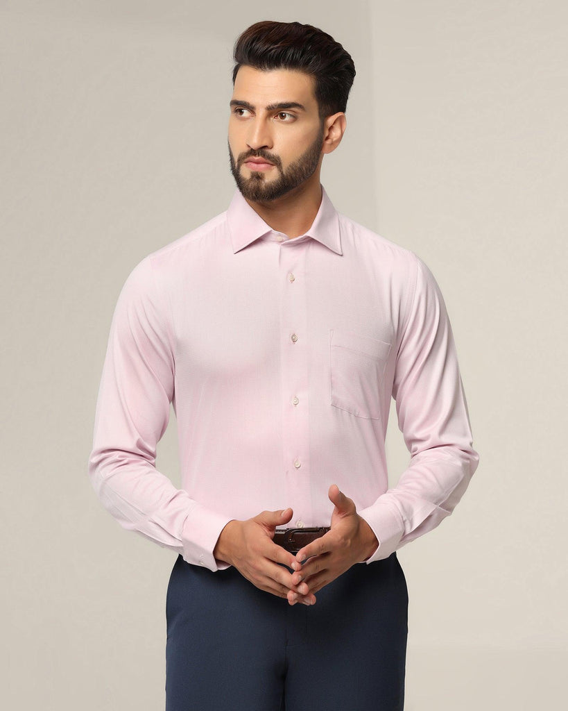 Temp Tech Formal Pink Textured Shirt - Pound