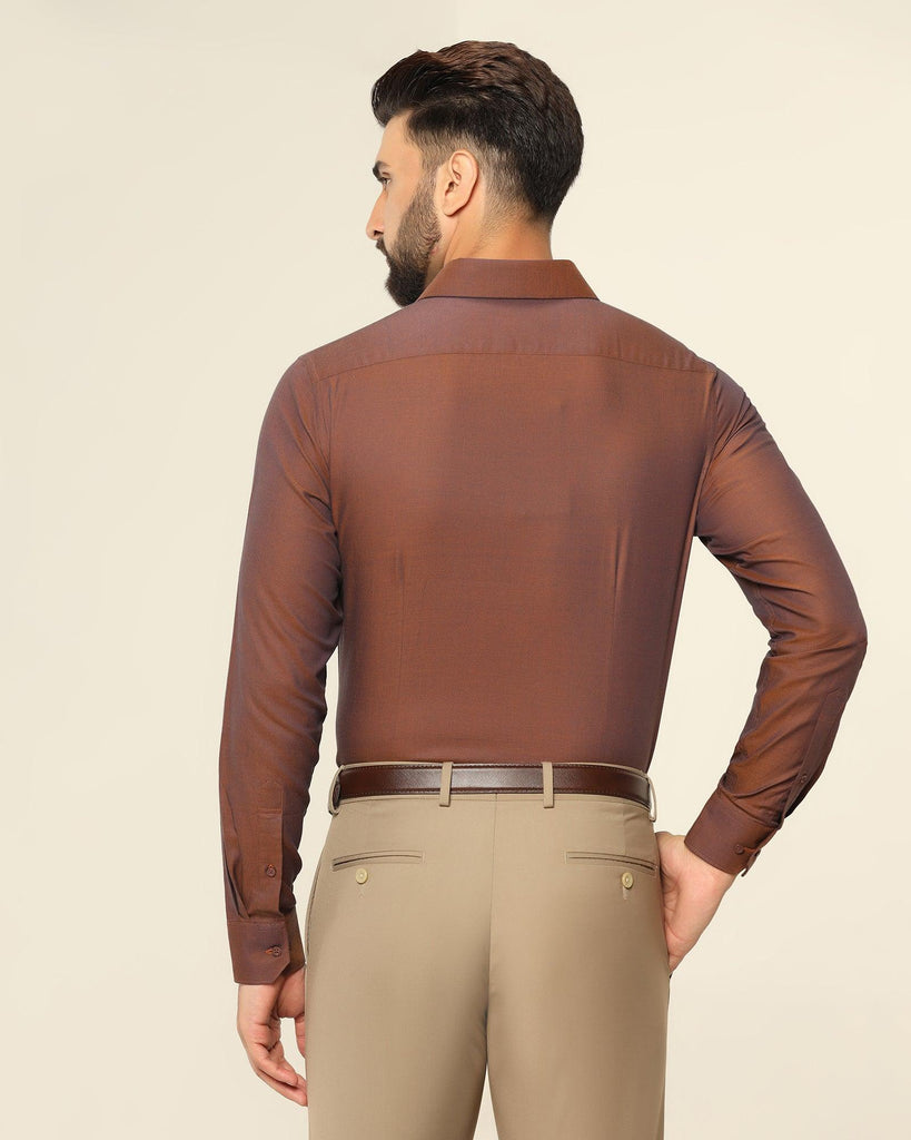 Formal Rust Textured Shirt - Setal