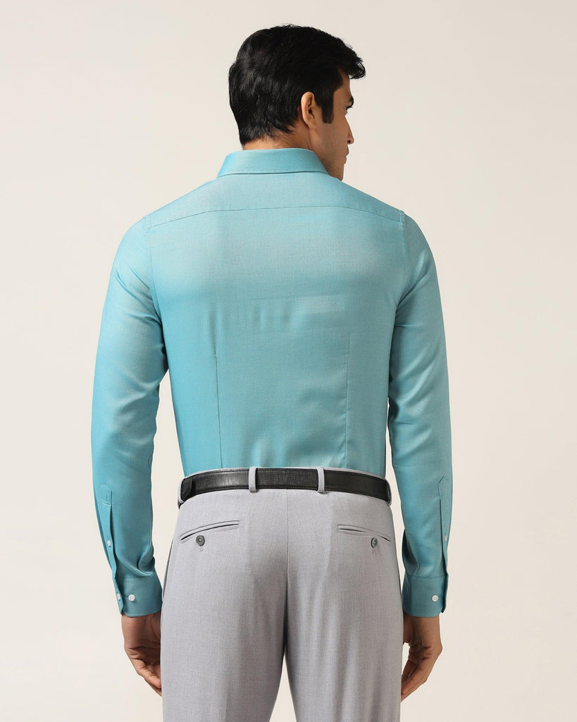 Formal Teal Textured Shirt - Stran