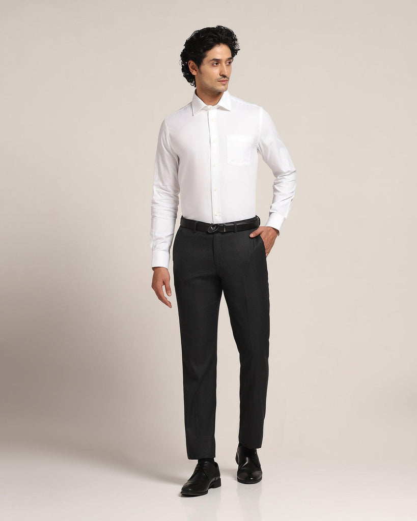 Formal White Textured Shirt - Logan