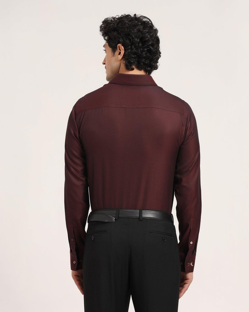 Luxe Formal Wine Textured Shirt - Alan