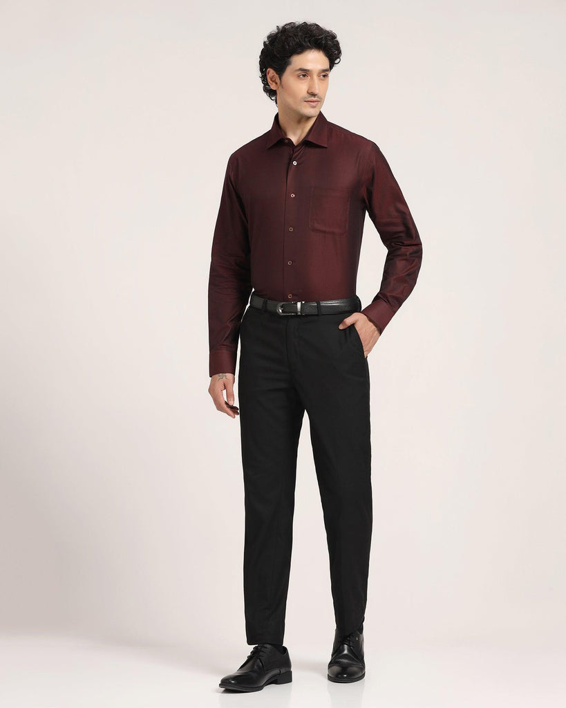 Luxe Formal Wine Textured Shirt - Alan