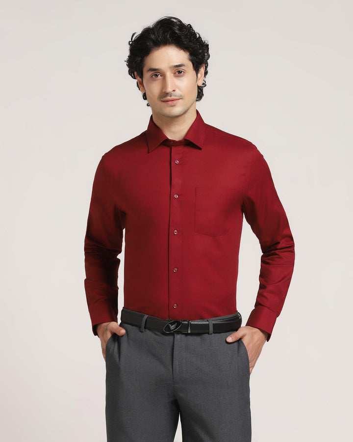 Formal Wine Textured Shirt - Logan